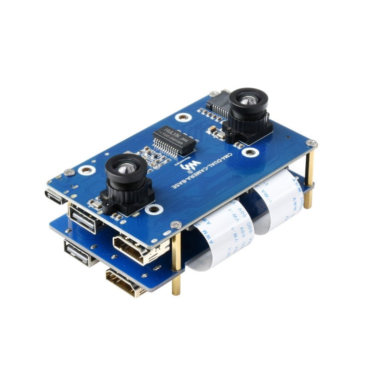Carte de base pour caméra binoculaire Waveshare avec extenseur d'interface pour Raspberry Pi Compute Module 4