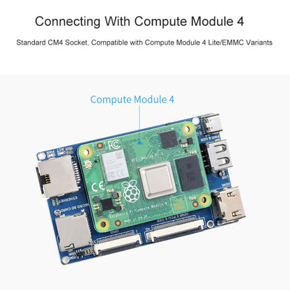 Carte de base pour caméra binoculaire Waveshare avec extenseur d'interface pour Raspberry Pi Compute Module 4