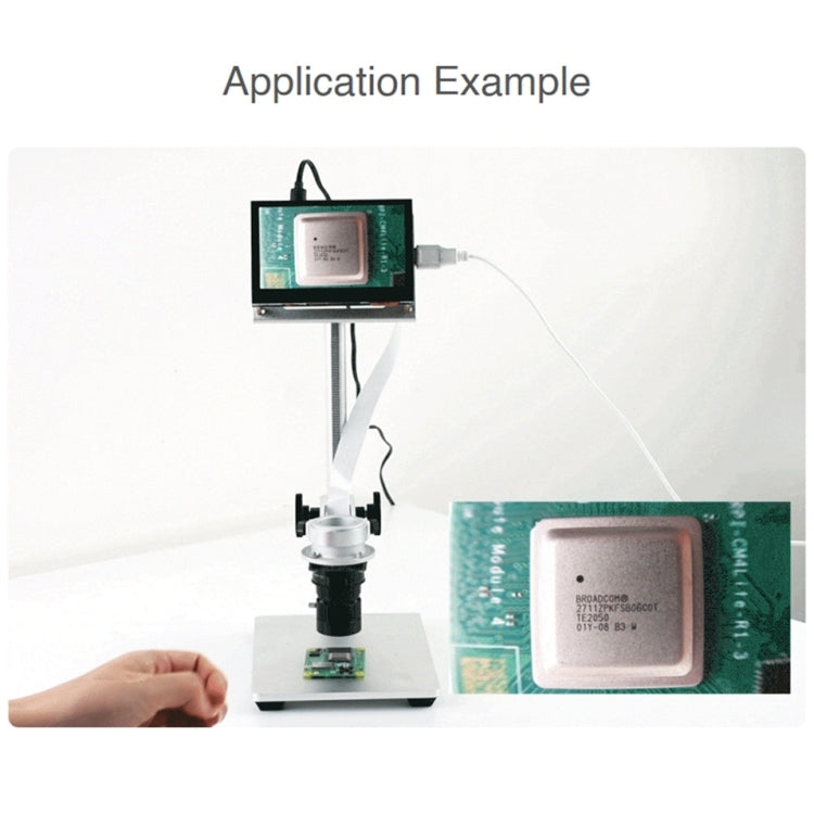 Kit microscope Raspberry Pi avec écran 4,3 pouces Waveshare, module caméra 12MP avec support, prise US