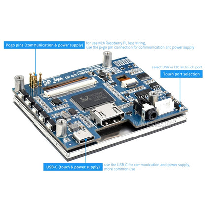 Écran LCD IPS tactile capacitif HDMI Waveshare de 3,5 pouces (E), 640 x 480, prise audio, prise audio 3,5 pouces