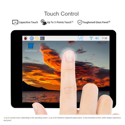 Écran tactile capacitif Waveshare 2,8 pouces pour Raspberry Pi, 480 x 640, DSI, IPS, écran entièrement laminé, 2,8 pouces