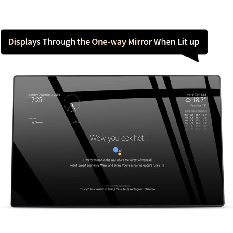 Waveshare 13,3 pouces Magic Mirror, assistant vocal, contrôle tactile