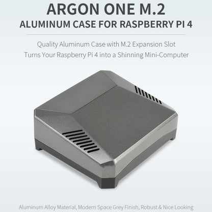 Waveshare Argon One M.2 Aluminum Case For Raspberry Pi 4, with M.2 Expansion Slot, Argon One M.2