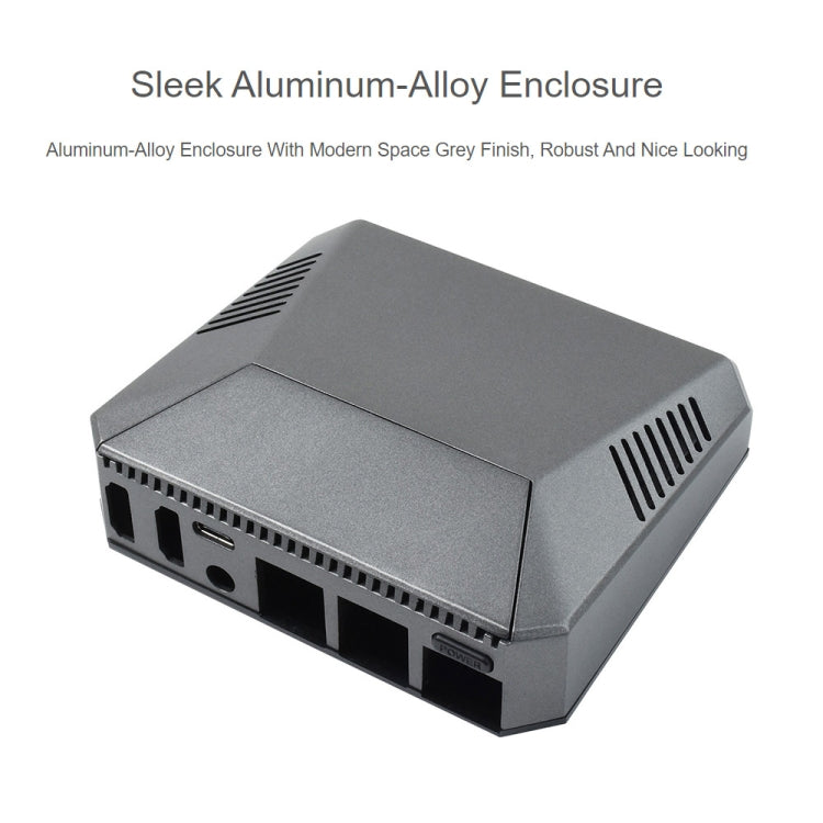 Boîtier en aluminium Waveshare Argon One pour Raspberry Pi 4, avec bouton d'alimentation sécurisé, Argon One