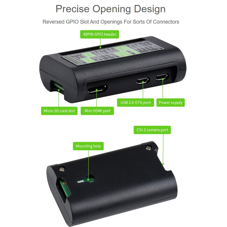 Boîtier de protection Waveshare en ABS pour Raspberry Pi Zero Series / Zero / Zero 2 W