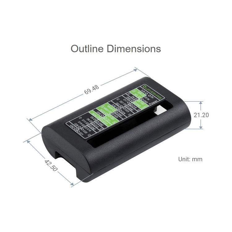 Boîtier de protection Waveshare en ABS pour Raspberry Pi Zero Series / Zero / Zero 2 W