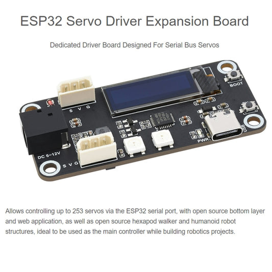 Waveshare ESP32 Servo Driver Expansion Board, Built-In WiFi and BT, 21593