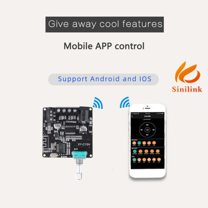 XY-C15H 20W Dual Channel HIFI Bluetooth 5.0 Stereo Digital Audio Power Amplifier Board without Shell