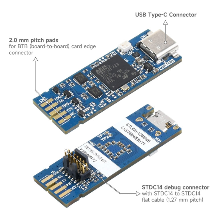 Carte de débogage et de programmation In-Circuit Waveshare STLINK-V3MINIE pour STM32