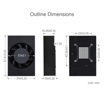 Waveshare Dedicated Cooling fan for Jetson TX2 NX, For Jetson TX2 NX