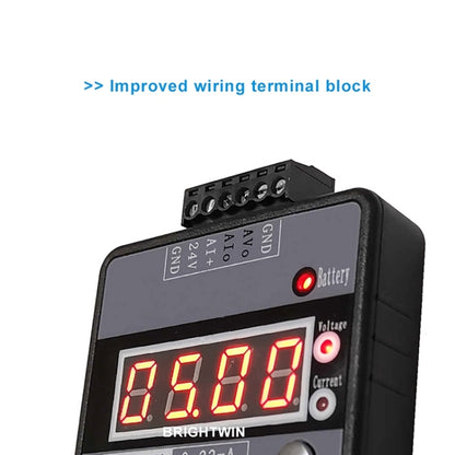 4-20mA 0-10V Signal Generator Adjustable Voltage Current Simulator, Built-in Battery, Built-in Battery