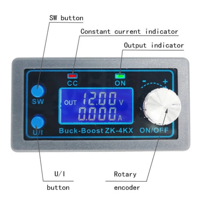 ZK-4KX CNC DC-DC Buck Boost Converter Module CC CV 0.5-30V 4A Adjustable Step Down Up Voltage Regulator, 0.5-30V