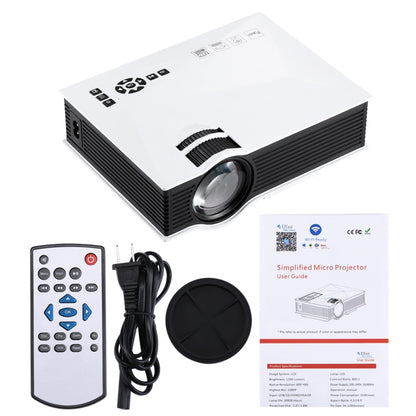 UC68 1200 Lumens HD 800 x 480 Digital LED Projector with Remote Control, Support USB / SD / VGA / HDMI