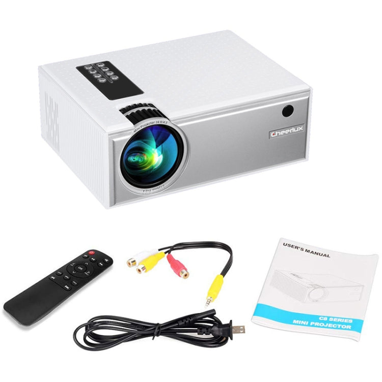 Cheerlux C8 1800 Lumens 1280x800 720P 1080P HD WiFi Sync Display Smart Projector, Support HDMI / USB / VGA / AV