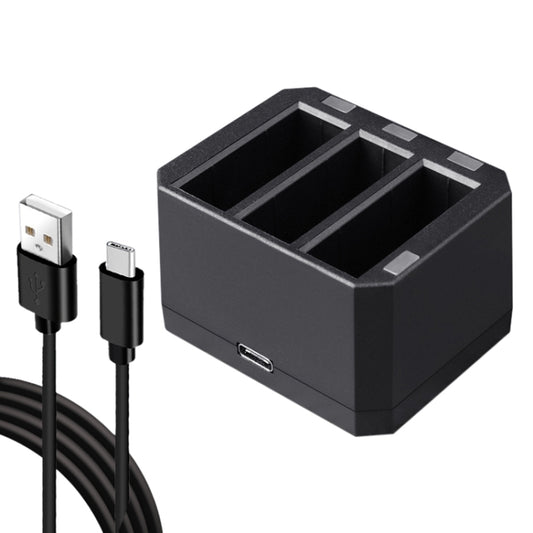 Cargador USB triple para baterías con indicador LED para DJI OSMO Action, cargador