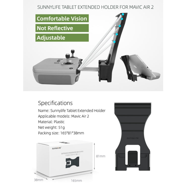 Sunnylife AIR2-Q9293 Remote Control Plate Extension Bracket for DJI Mavic Air 2