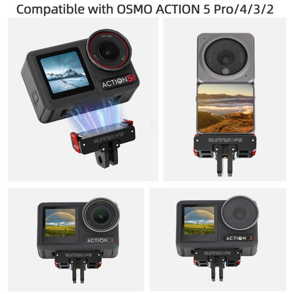 For DJI Osmo Action 5 Pro / 4 / 3 Sunnylife Foldable Magnetic Quick Release Mount Action Camera Selfie Stick Tripod Adapter Cam Stand, AD887 For DJI Osmo 360 / Action 5 Pro