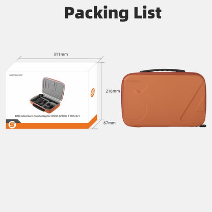 Für DJI Osmo Action 5 Pro / 4 / 3 Sunnylife Tragetasche Adventure Combo Bag, Adventure Combo Bag