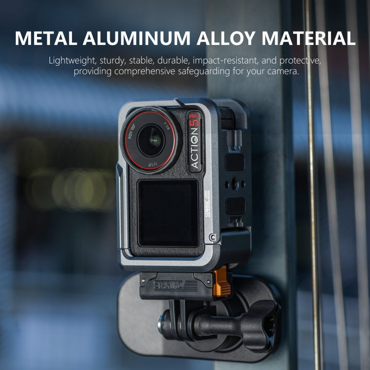 For DJI Osmo Action 5 Pro STARTRC Metal Cage Expansion Adapter Frame with Cold Shoe, For DJI Osmo Action 5 Pro