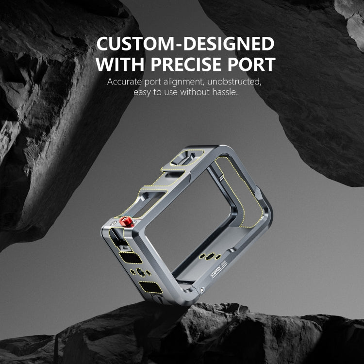 For DJI Osmo Action 5 Pro STARTRC Metal Cage Expansion Adapter Frame with Cold Shoe, For DJI Osmo Action 5 Pro