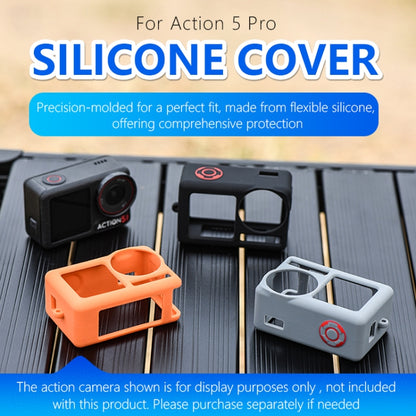 Pour l'étui de protection en silicone STARTRC avec couvercle d'objectif pour DJI Osmo Action 5 Pro