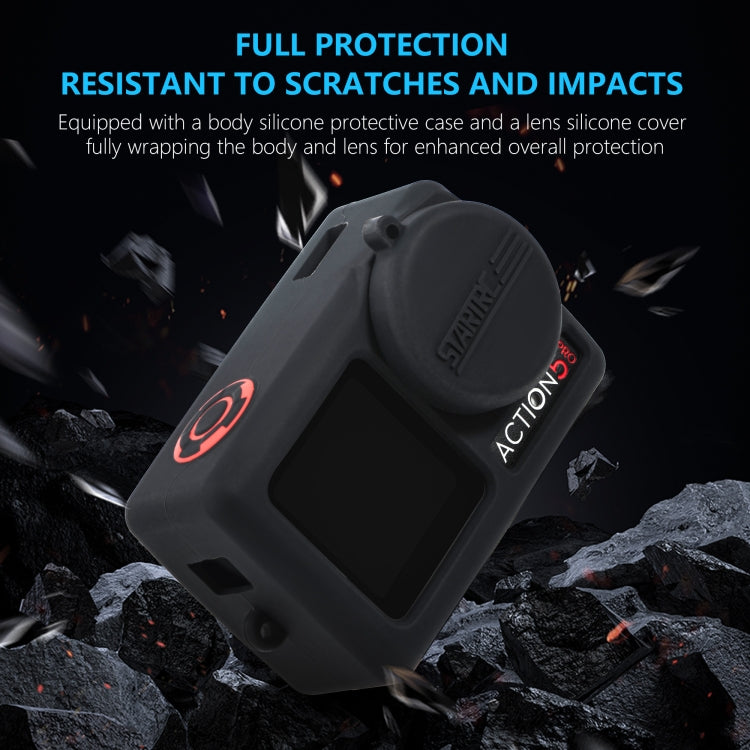Pour l'étui de protection en silicone STARTRC avec couvercle d'objectif pour DJI Osmo Action 5 Pro