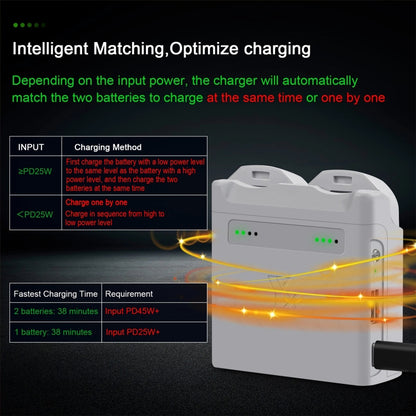 Pour chargeur de batterie DJI Neo XY 2 canaux, gestionnaire de charge de batterie, 2 canaux