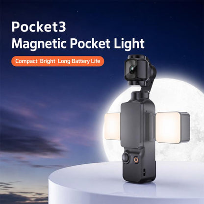 For DJI Osmo Pocket 3 Desiontal Portable Magnetic Fill Light, PM02 Dual Light, PM02 Dual Light