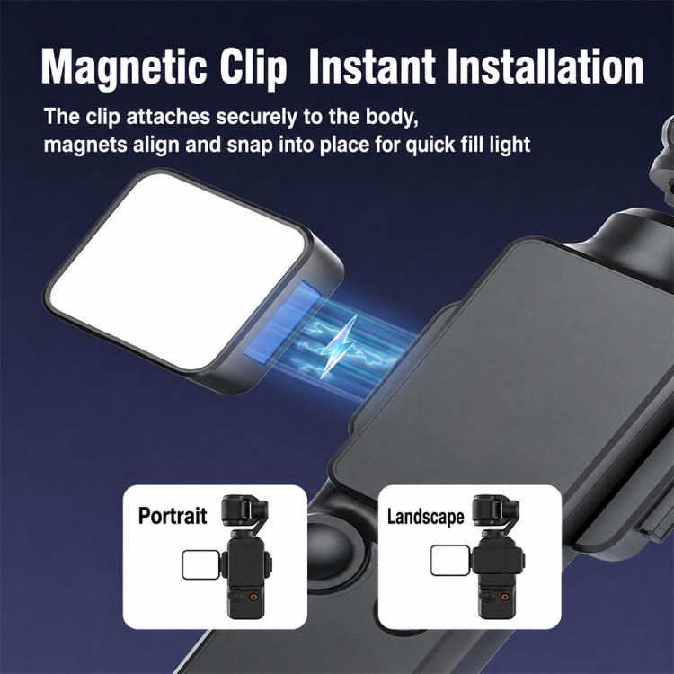 For DJI Osmo Pocket 3 Desiontal Portable Magnetic Fill Light, PM02 Dual Light, PM02 Dual Light