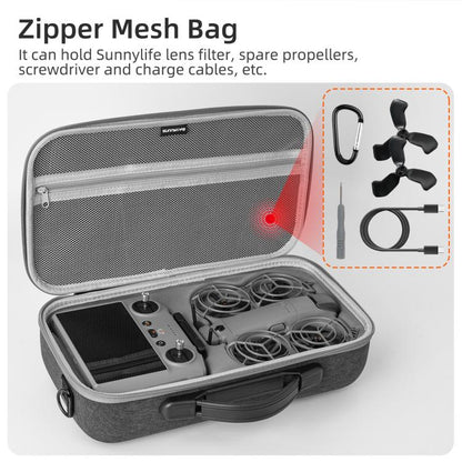 Pour DJI Neo 2 Sunnylife Étui de Transport Portable Combo Sac à Bandoulière Housse de Protection Rigide de Voyage, Combo Sac à Bandoulière