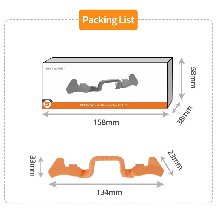 For DJI Neo 2 Sunnylife Quick-Release Gimbal Bumper Drone Lens Camera Guard Bar Protector Bump-proof Guard Bracket, For DJI Neo 2