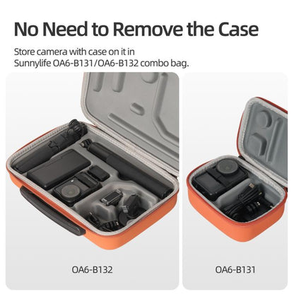 For DJI Osmo Action 6 Sunnylife Protective Case Frame Mount AdapterHousing Case with Detachable Sun Hood, For DJI Osmo Action 6