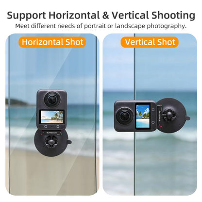 Sunnylife Magnetic Quick-Release Ball-Joint Adapter Mount 360 Rotatable Suction Cup Bracket For DJI Osmo 360 / Action 5 Pro / 4 / 3, For DJI Osmo 360 / Action 5 Pro / 4 / 3