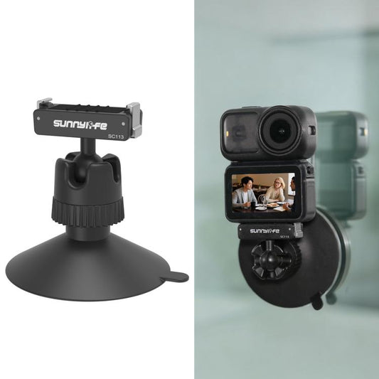 Soporte adaptador de rótula magnética de liberación rápida de doble dirección Sunnylife con soporte de ventosa giratorio de 360° para DJI Osmo Nano / Action 6, para DJI Osmo Nano / Action 6