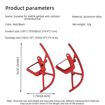 Pour DJI Avata BRDRC Gimbal Lentille Anti-collision Alliage d'aluminium Garde Pare-chocs