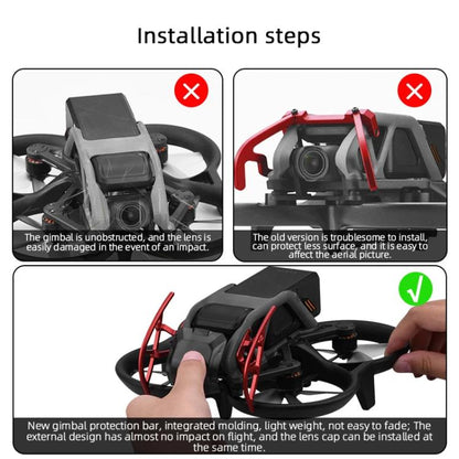 Pour DJI Avata BRDRC Gimbal Lentille Anti-collision Alliage d'aluminium Garde Pare-chocs