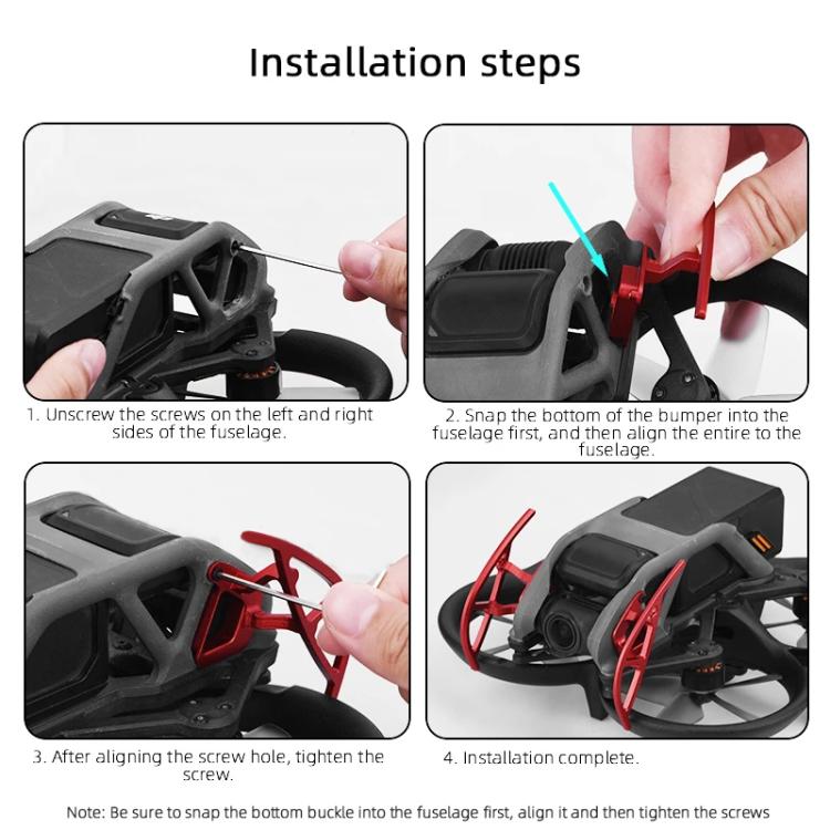Pour DJI Avata BRDRC Gimbal Lentille Anti-collision Alliage d'aluminium Garde Pare-chocs