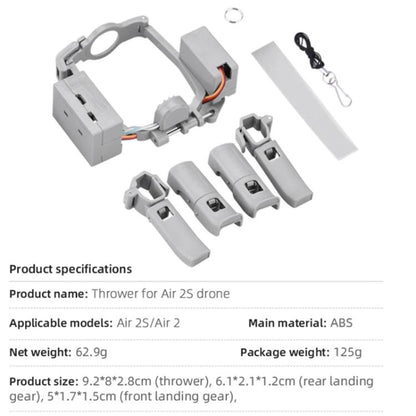 For DJI Mavic Air 2 / Air 2S Air-Dropping System Thrower Parabolic, For DJI Mavic Air 2 / Air 2S
