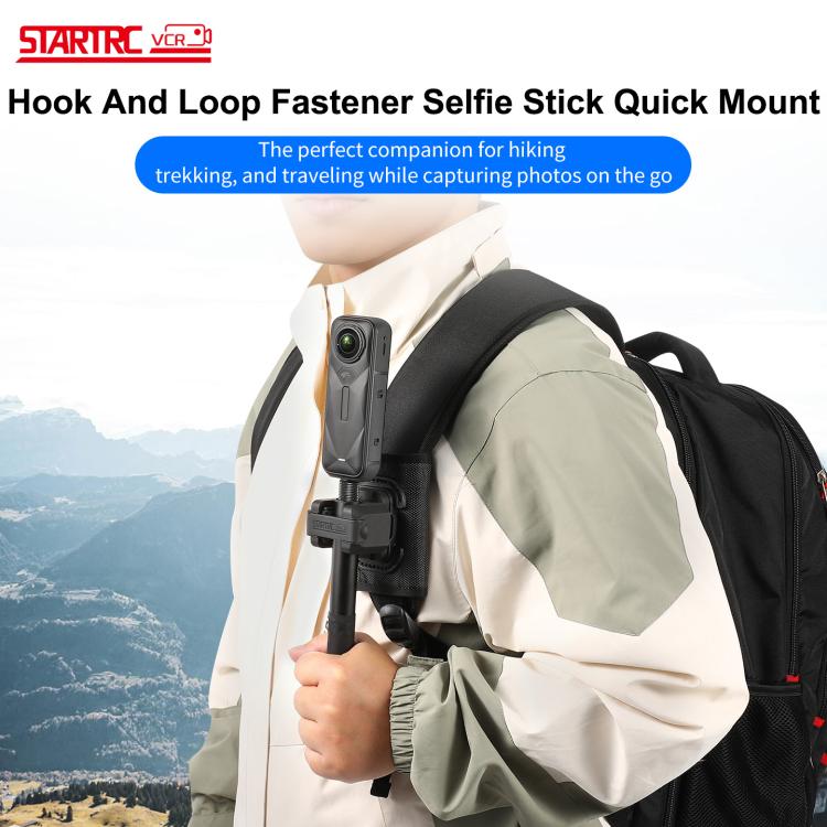 STARTRC Hook And Loop Fastener Selfie Stick Quick-Release Mount, Hook And Loop Mount