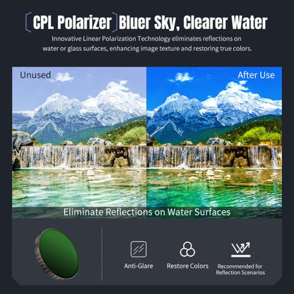 For DJI Osmo Action 6 STARTRC 4 in 1 CPL ND8 ND16 ND32 Camera Lens Filter, For DJI Osmo Action 6
