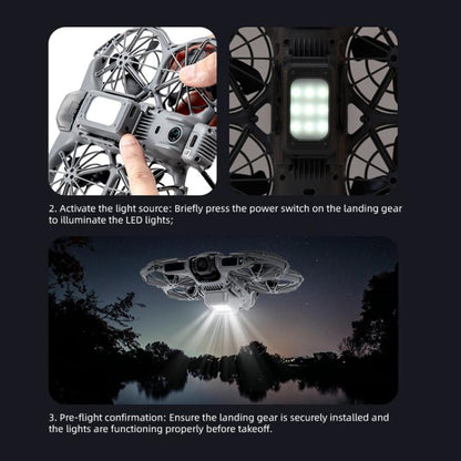 For DJI Neo 2 STARTRC LED Light Heightened Landing Gear Training Rack, For DJI Neo 2 LED Light Rack