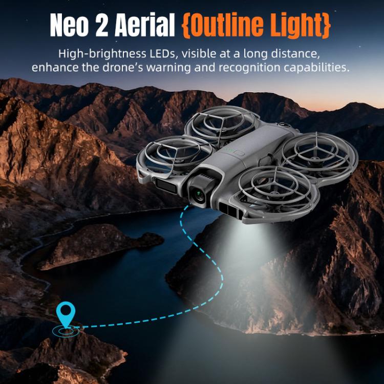 For DJI Neo 2 STARTRC LED Light Heightened Landing Gear Training Rack, For DJI Neo 2 LED Light Rack