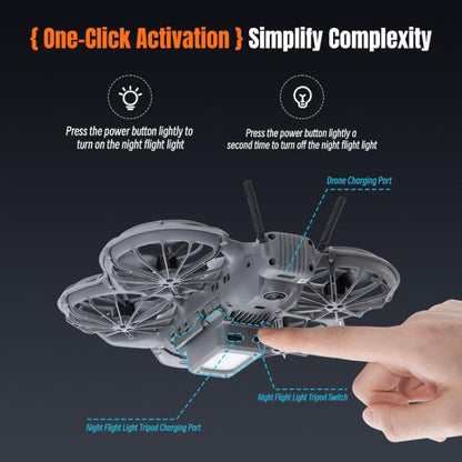 For DJI Neo 2 STARTRC LED Light Heightened Landing Gear Training Rack, For DJI Neo 2 LED Light Rack