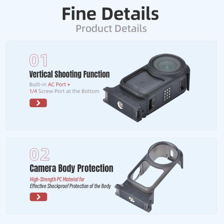 For DJI Osmo Nano STARTRC Vertical-Horizontal Protective Frame Adapter Mount