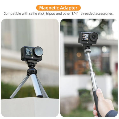 Sunnylife Quick-Release Dual-Direction Magnetic Base Mount 1/4 180 Tilt Adjustable Tabletop Base Bracket For DJI Osmo Nano / Action 6, DZ-141 For DJI Osmo Nano / Action 6
