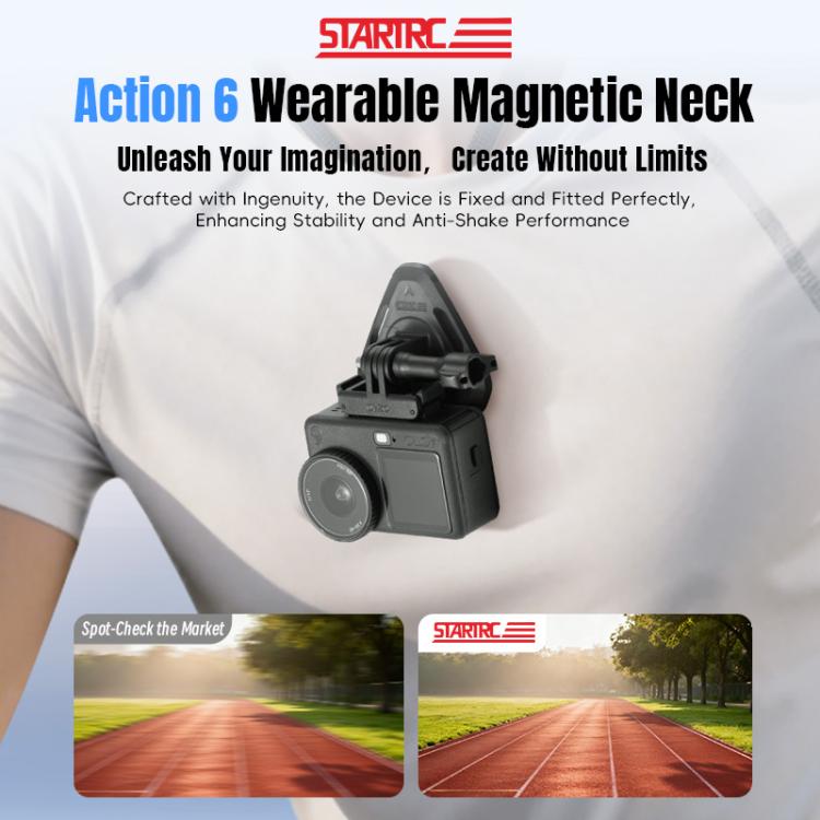 STARTRC Action Camera Magnetic Neck Mount Holder Vlog POV Neck Strap
