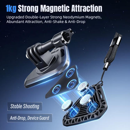 STARTRC Action Camera Magnetic Neck Mount Holder Vlog POV Neck Strap