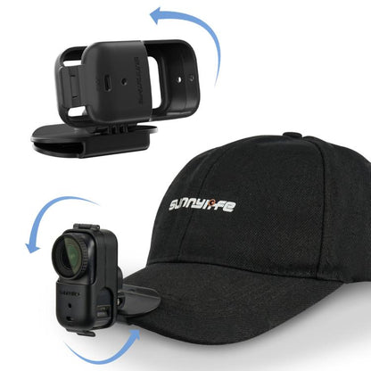 For DJI Osmo Nano Sunnylife Baseball Hat Clip Mount Baseball Cap Clamp Quick Release Mount Camera POV Vlog Holder, ON-J064 Cap Clamp