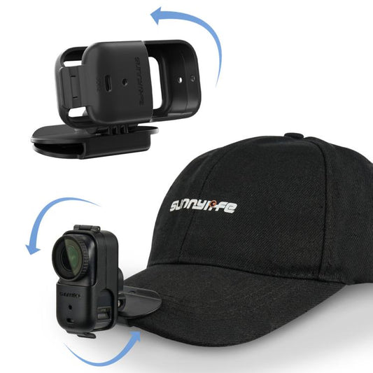 For DJI Osmo Nano Sunnylife Baseball Hat Clip Mount Baseball Cap Clamp Quick Release Mount Camera POV Vlog Holder, Cap Clamp