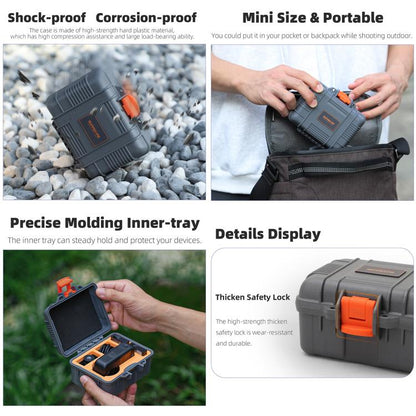 For DJI Osmo 360 Sunnylife Mini Travel Box Waterproof Carrying Box Shock-proof Hard Shell, For DJI Osmo 360